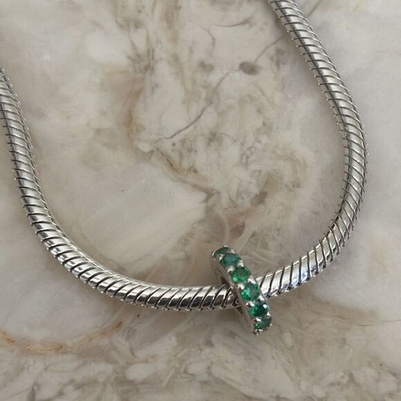 Michael Hill 925 Sterling Silver & Emerald Charm Bead - Picture 1 of 5
